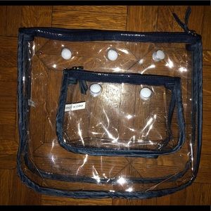 Bogg Bag Clear Insert Set Of 2 *NEW* navy trim